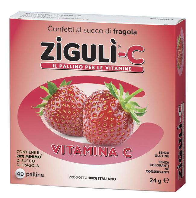 ZigulƬ-C Fragola con Vitamina C 40 Palline