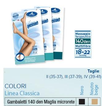 Sauber Linea Classica Gambaletto 140 Den Maglia Microrete Colore Beige Taglia 4