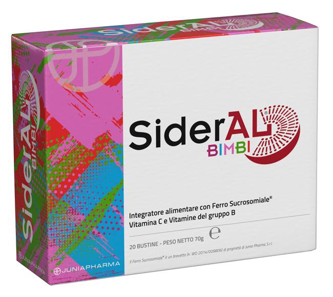 SiderAl Bimbi Integratore Con Ferro Vitamine E Acido Folico 20 Bustine