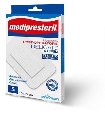 Medipresteril Post-Operatorie Medicazioni Delicate Sterili TNT 7,5x5 cm 5 Pezzi