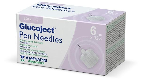 Glucoject Pen Needles Aghi per Penna Da Insulina 32G 6 mm