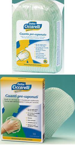 Dr. Ciccarelli Guanto Presaponato Senza Risciacquo Monouso 20 Pezzi