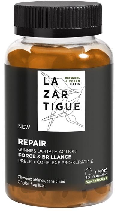 Lazartigue Repair - Forza e Lucentezza Integratore Per Capelli e Unghie, 60 caramelle gommose