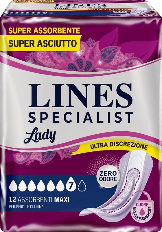 Lines Specialist Maxi Assorbenti Incontinenza 12 Pezzi