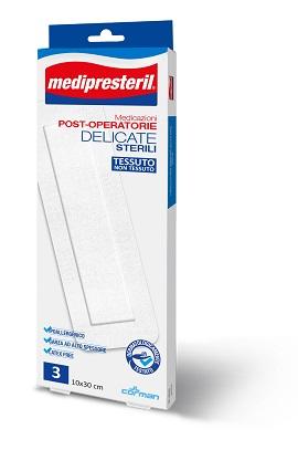 Medipresteril Medicazioni Post-Operatorie Delicate Sterili 10x30cm 3 Pezzi