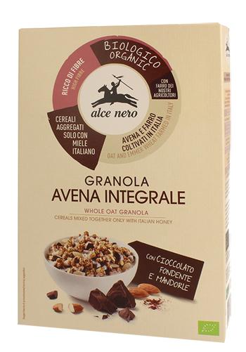 Granola Avena Integrale con Cioccolato e Mandorle Alce Nero 300 g