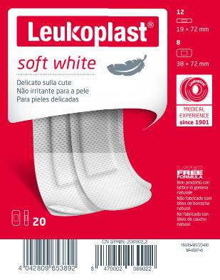 Leukoplast Soft White Cerotti Delicati sulla Cute 20 Pezzi Assortiti