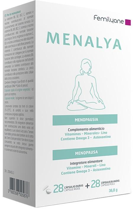 Menalya Integratore per la Menopausa 28 Capsule Rigide + 28 Capsule Molli