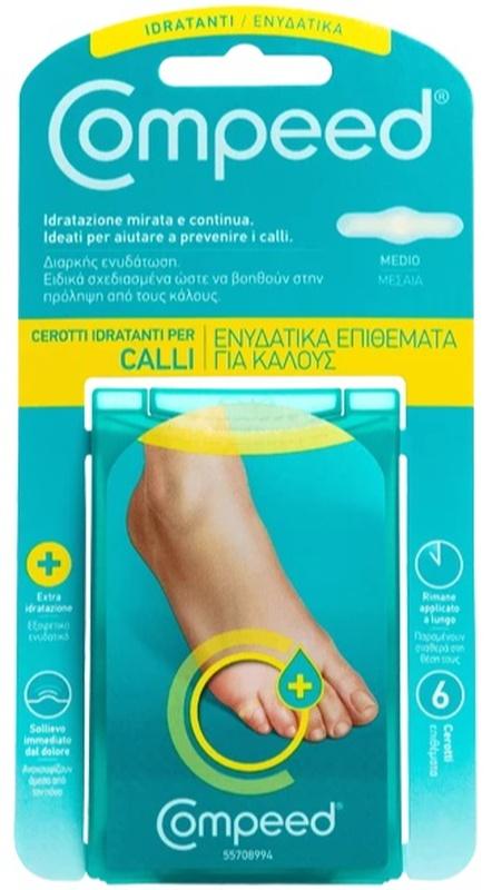 Compeed Cerotti Idratanti Per Calli Sollievo Rapido dal Dolore 6 Pezzi