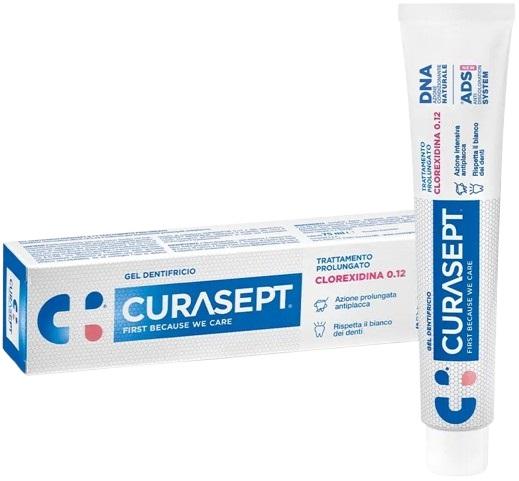 Curasept Gel Dentifricio Trattamento Prolungato Clorexidina 0,12 Ads+Dna 75 ml
