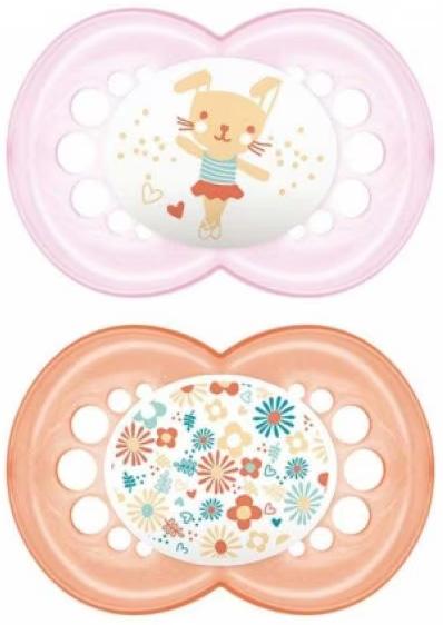 Mam Original Succhietto Silicone Femmina 2 Pezzi 16+ Mesi