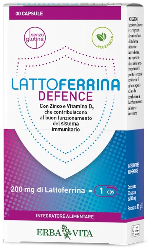 Erba Vita Lattoferrina Defence Integratore per il Sistema Immunitario 30 Capsule