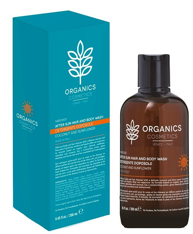 Organics Cosm After Sun Hair Trattamento Doposole per Corpo e Capelli 250 ml