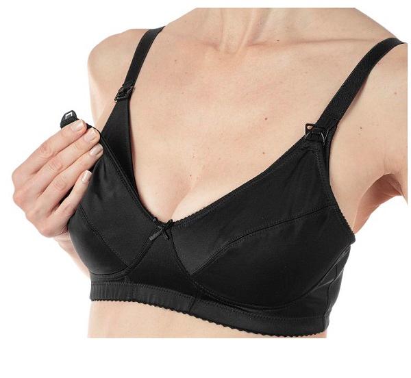 Mammy Reggiseno in Microfibra per Allattamento Nero 3D