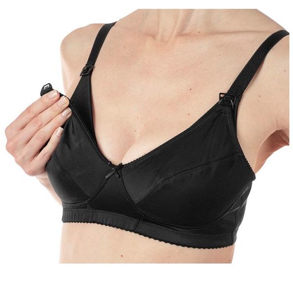 Mammy Reggiseno Microfibra per Allattamento Nero Taglia 4C