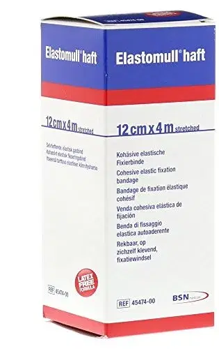 Elastomull Haft Benda Di Fissaggio Elastica Autoaderente cm 12x4 m