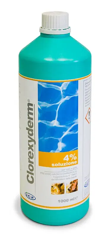 Icf Clorexyderm Soluzione 4% Disinfettante Cani E Gatti 1000 Ml