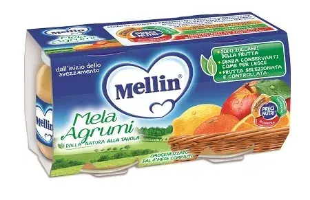 Mellin Omogeneizzato Di Frutta Mela e Agrumi 2 x 100 g