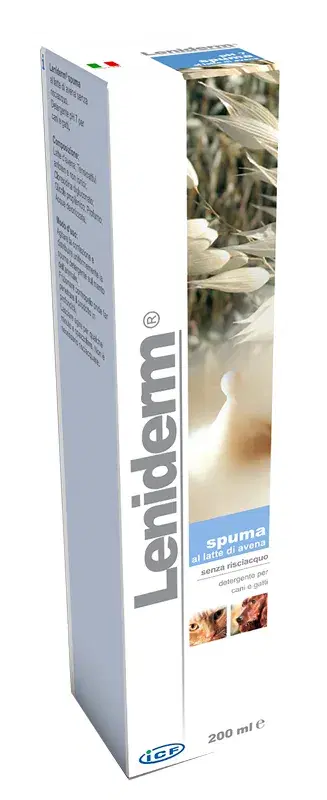 ICF Farmaceutici Linea Animali Domestici Leniderm Spuma Cani e Gatti 200 ml