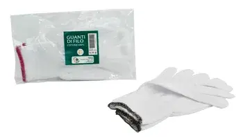 Guanto Filo Cotone 100% Bianco 1 Paio 7