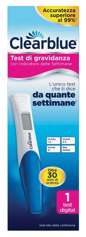 Clearblue Test di Gravidanza Digitale Con Indicatore Delle Settimane 1 Test