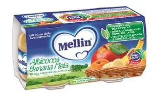 Mellin Omogeneizzato Albicocca Banana Mela 2x100g