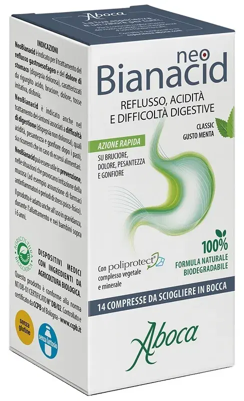 Aboca NeoBianacid Integratore per Acidità e Reflusso 45 Compresse Masticabili