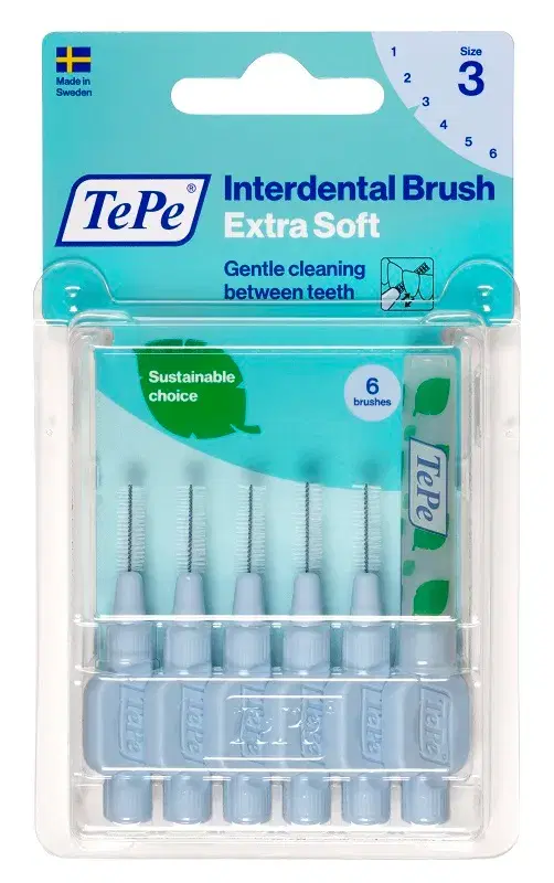 TePe Scovolino X-Soft Con Filamenti Extra Soffici Blu Misura 0,6 mm