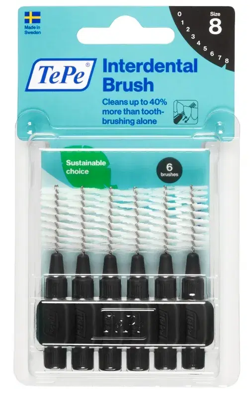 TePe Scovolino Nero Per Pulizia Interdentale 1,5 mm 6 Pezzi