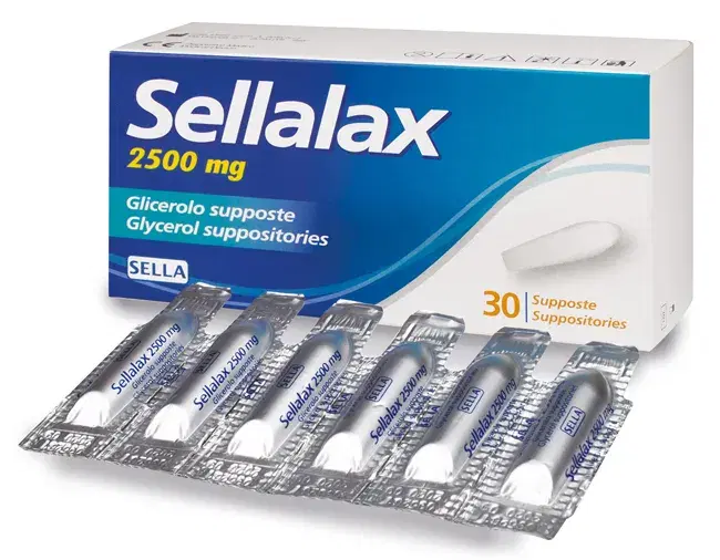 SellaLax Supposte Glicerina 2500mg 30 Pezzi