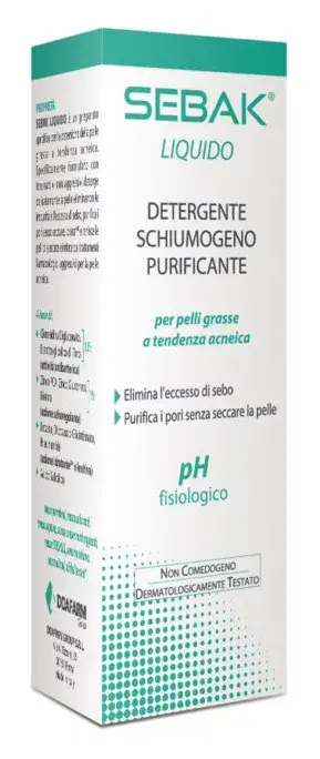 Sebak Liquido Detergente Schiumogeno Purificante per Pelle Acneica 150 ml