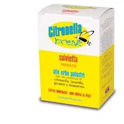 Citronella Break Salviette Antizanzare Monouso 10 Pezzi