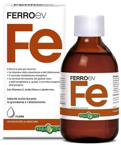 Erba Vita Ferro EV Fluido Integratore Contro Stanchezza e Affaticamento 250 ml