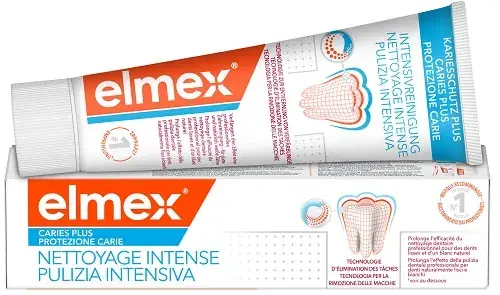Elmex Linea Igiene Dentale Quotidiana Dentifricio Pulizia Bianco Intenso 50 ml