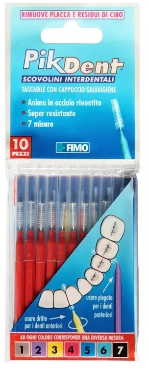Pikdent Scovolino Interdentale 4 Rosso 0,7 mm 10 Pezzi