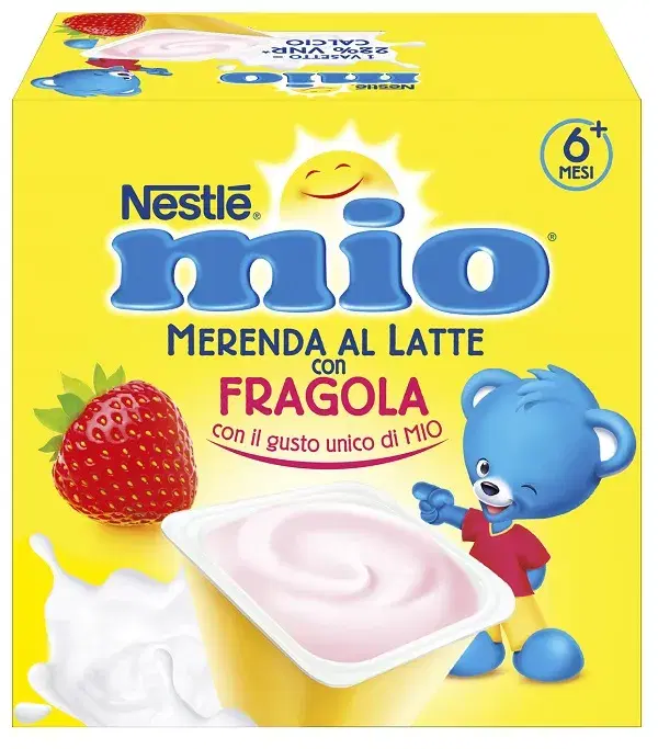 Nestle Mio Merenda al Latte Gusto Fragola 4 x 100 g
