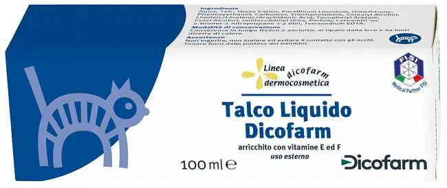 Dicofarm Linea Dermatologica Talco Liquido Vitaminico Protettivo Lenitivo 100 ml
