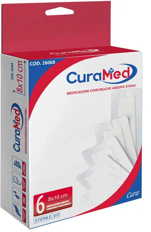 Cura Farma Medicazione Garza 8x10 cm 6 Pezzi