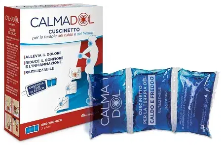 Calmadol Cuscinetto Effetto Caldo-Freddo Contro Dolori e Infiammazioni 14x24 cm