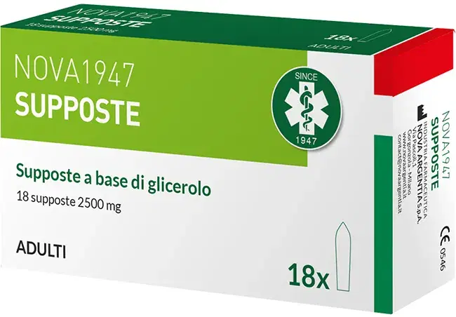 Nova1947 Glicerolo per Uso Medicinale in Confezione da 18 Supposte