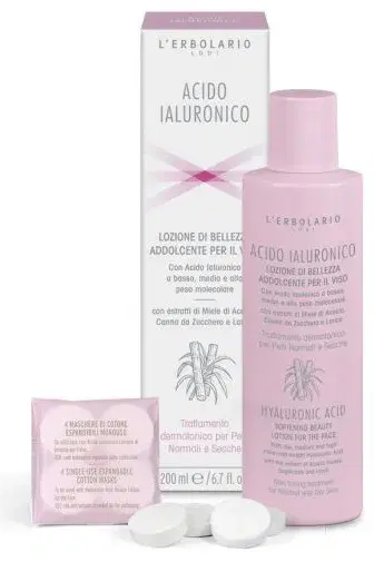 L'erbolario Acido Ialuronico Lozione di Bellezza Addolcente Viso 200 ml