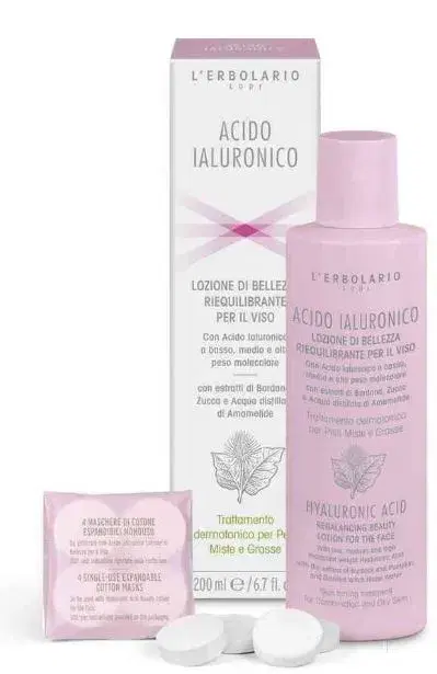 L'erbolario Acido Ialuronico Lozione Riequilibrante Viso Pelli Grasse 200 ml