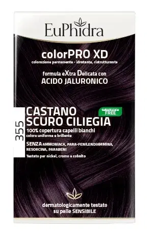 Euphidra ColorPRO XD Tintura Extra Delicata Colore 355 Castano Scuro Ciliegia
