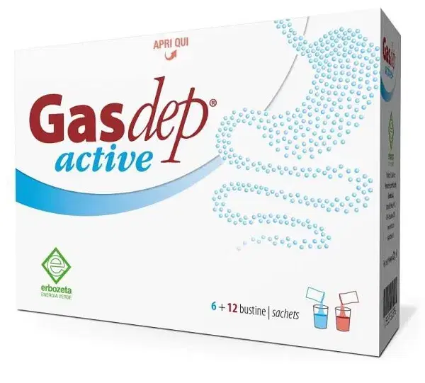 Erbozeta Gasdep Active Integratore Flora Intestinale 6+12 Bustine