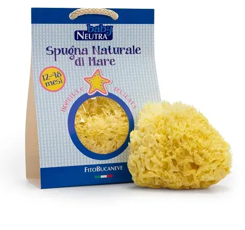 Baby Neutra Spugna Naturale per Neonati e Bambini 12-48 Mesi