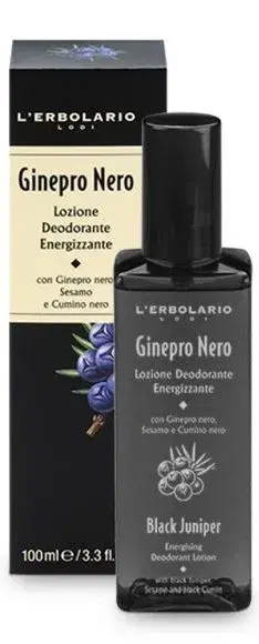 L'erbolario Ginepro Nero Lozione Deodorante Energizzante Spray No Gas 100 ml