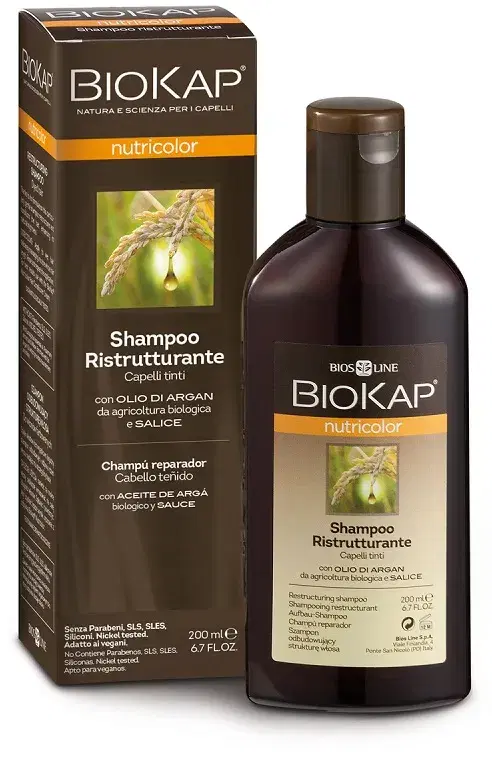 Biokap Nutricolor Shampoo Ristrutturante Delicato Per Lavaggi Frequenti 200 ml