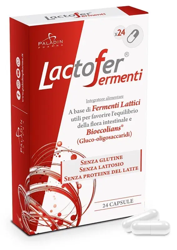 Paladin Pharma Linea Intestino Sano Lactofer Fermenti Integratore 24 Capsule