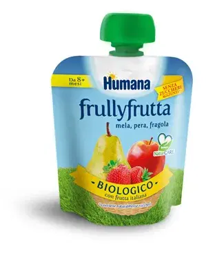 Humana Frullyfrutta Mela Pera Fragola Frutta Frullata 90 g