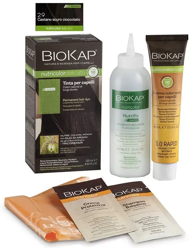 Biokap Nutricolor Delicato Rapid Tinta Capelli 2.9 Castano Scuro Cioccolato